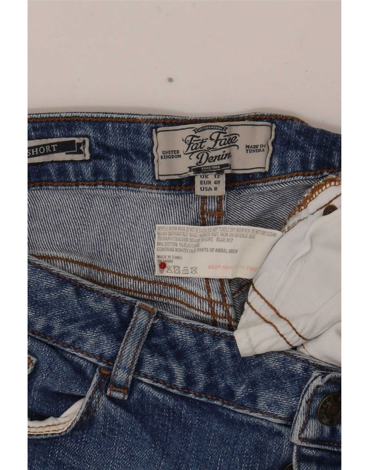 Damskie spodenki jeansowe Fat Face UK 12 Medium W32 Niebieskie bawełniane