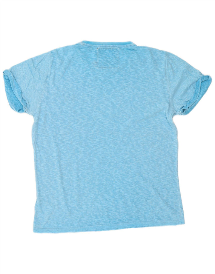 T-shirt męski Superdry, bawełniany top XL w niebieskie plamki