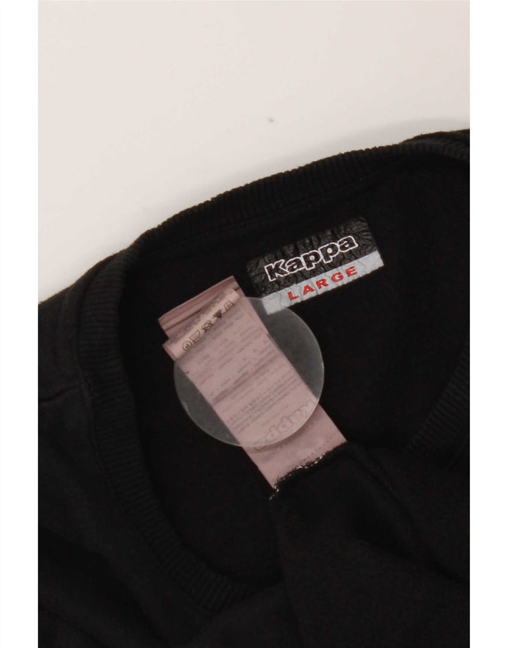 Damski sweter Kappa UK 16, duży, czarny, bawełniany