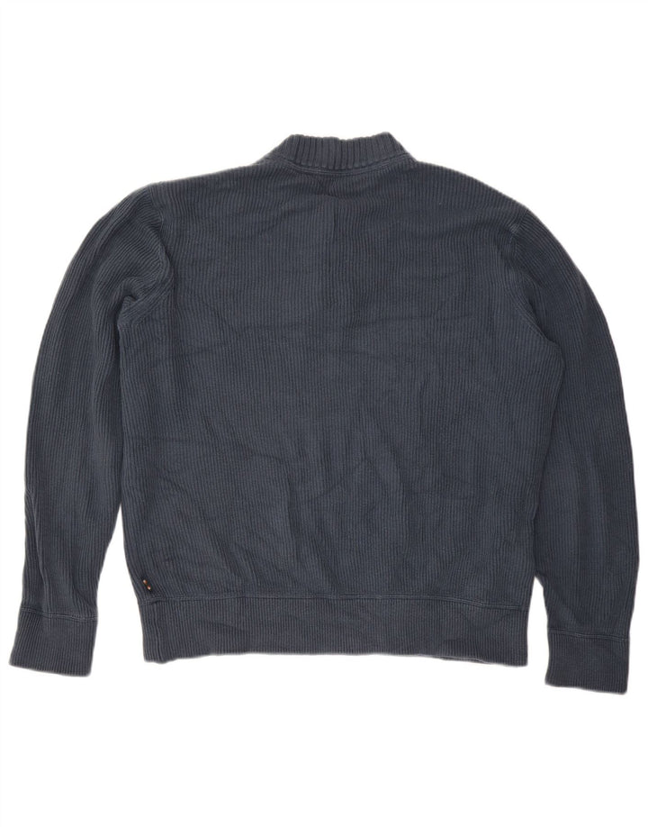 EDDIE BAUER Męski sweter z okrągłym dekoltem, duży, granatowy, bawełniany