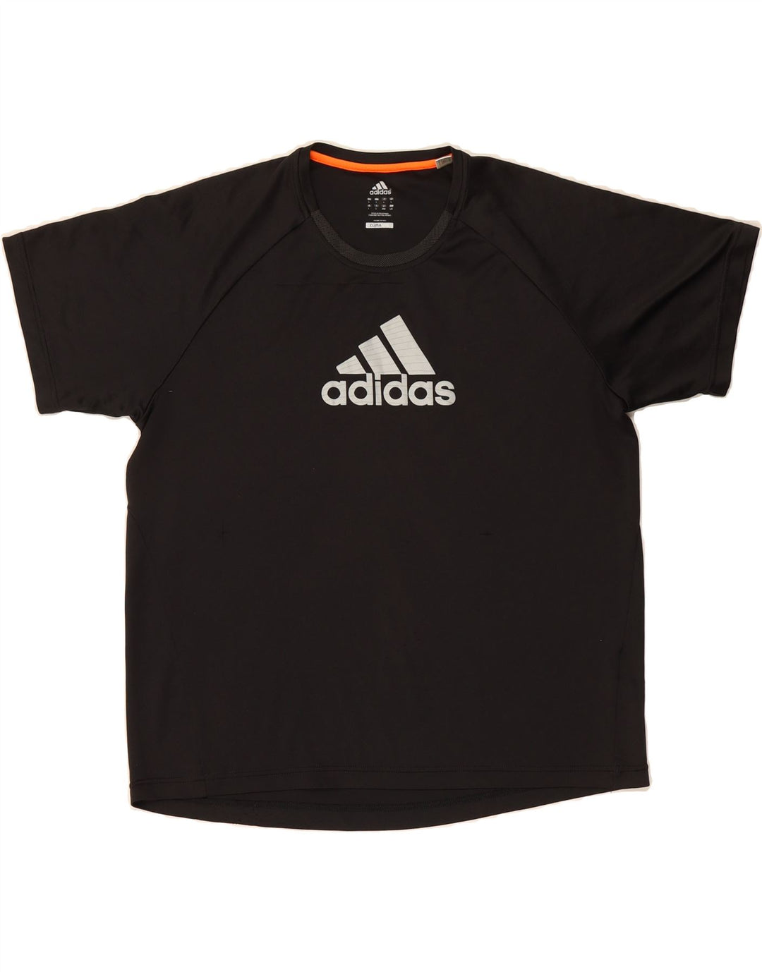 ADIDAS Mens Climalite Graphic T-Shirt Top Large Black Vintage Adidas and Second-Hand Adidas from Messina Hembry 