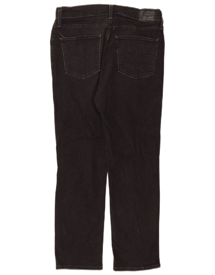 Damskie jeansy LEVI'S 724 z wysokim stanem, w trudnej sytuacji, W31 L26, szara bawełna