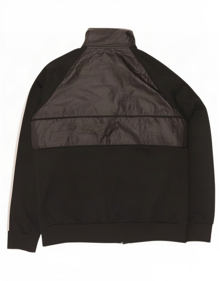 Adidas Męska bluza dresowa, duża, czarna, poliestrowa