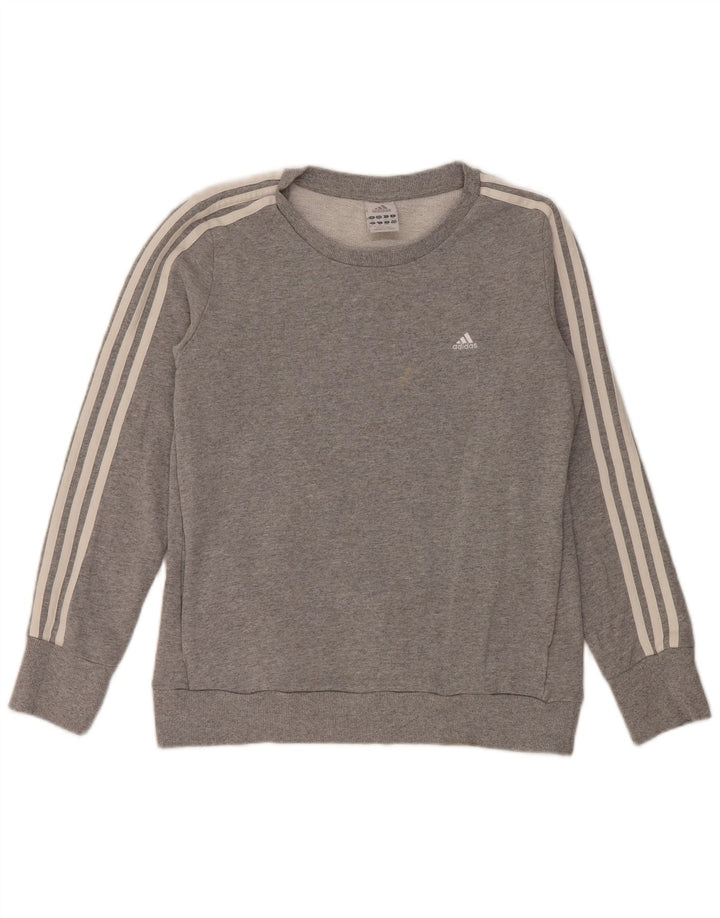Damska bluza Adidas Jumper UK 12/14 Średnia szara bawełna