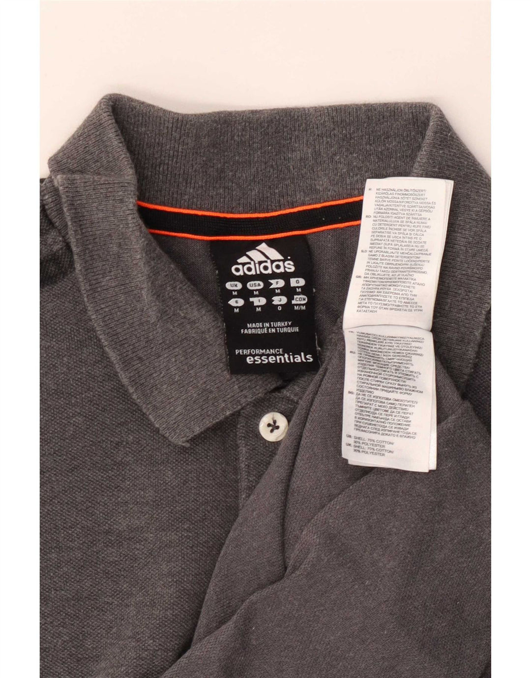 Męska koszulka polo Adidas Climalite, średnio szara, bawełniana