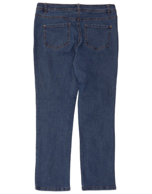 Damskie jeansy M&Co Slim UK 12 Medium W34 L28 Niebieskie bawełniane
