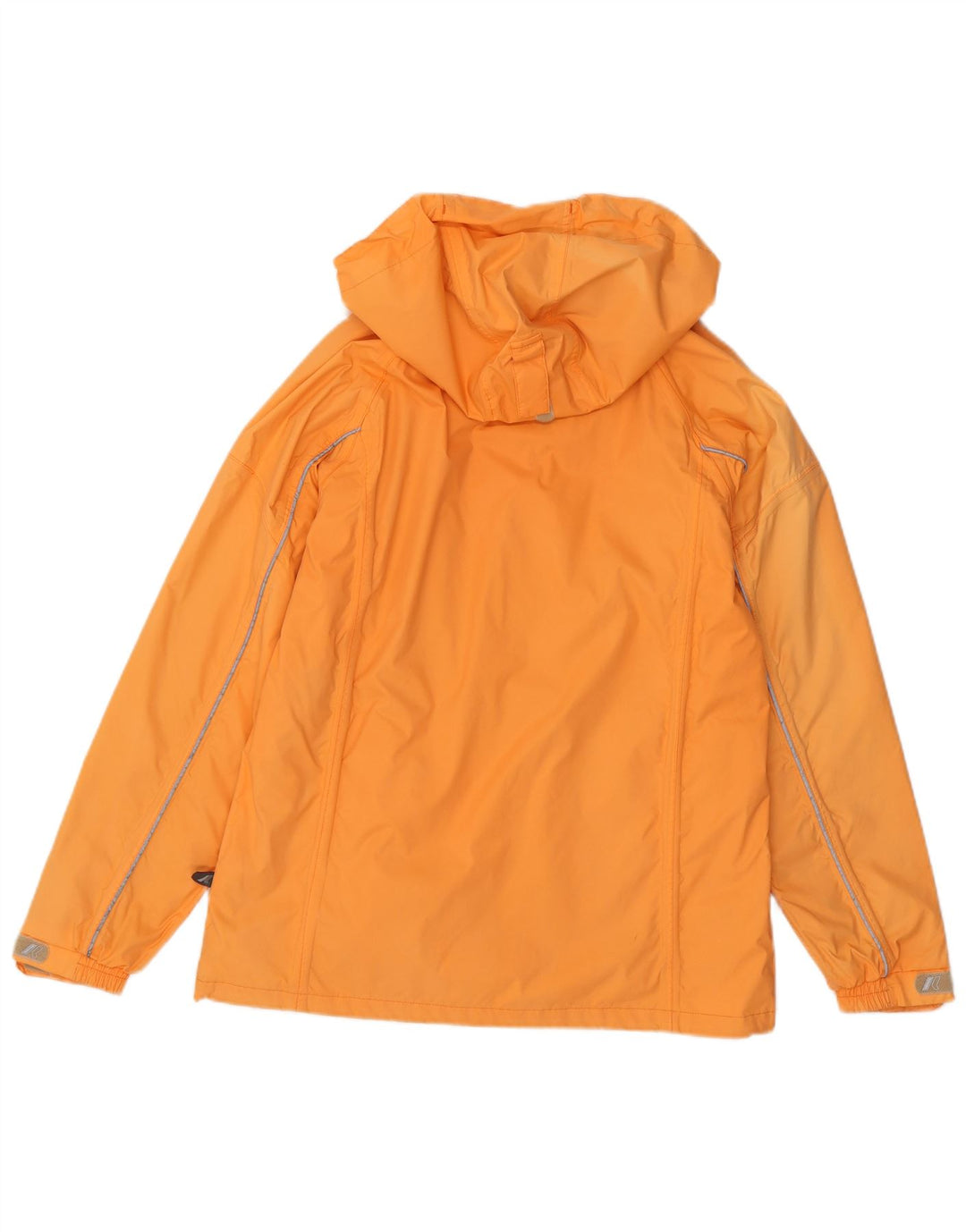 K-WAY Womens Hooded Rain Jacket EU 38 Medium Orange Polyamide
