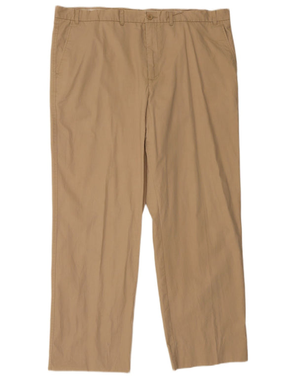 Marks & Spencer Męskie proste spodnie Chino W42 L31 Beżowa bawełna