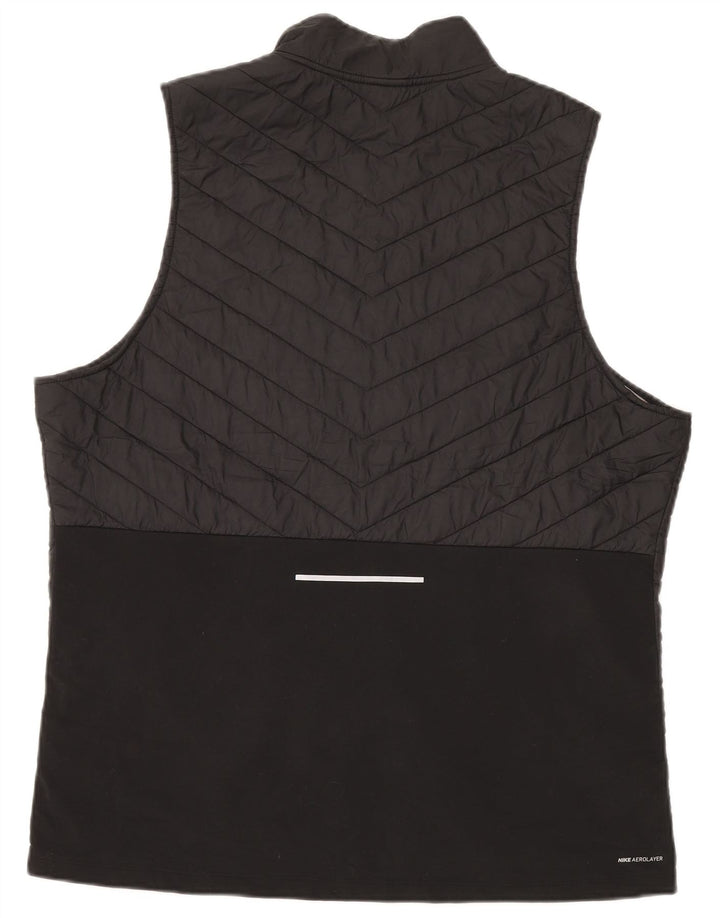 Męska kamizelka do biegania Nike UK 42 XL Czarny poliester z blokami kolorów