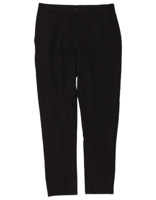 Męskie spodnie typu slim chino Zara, średnie W31 L30, czarna kratka
