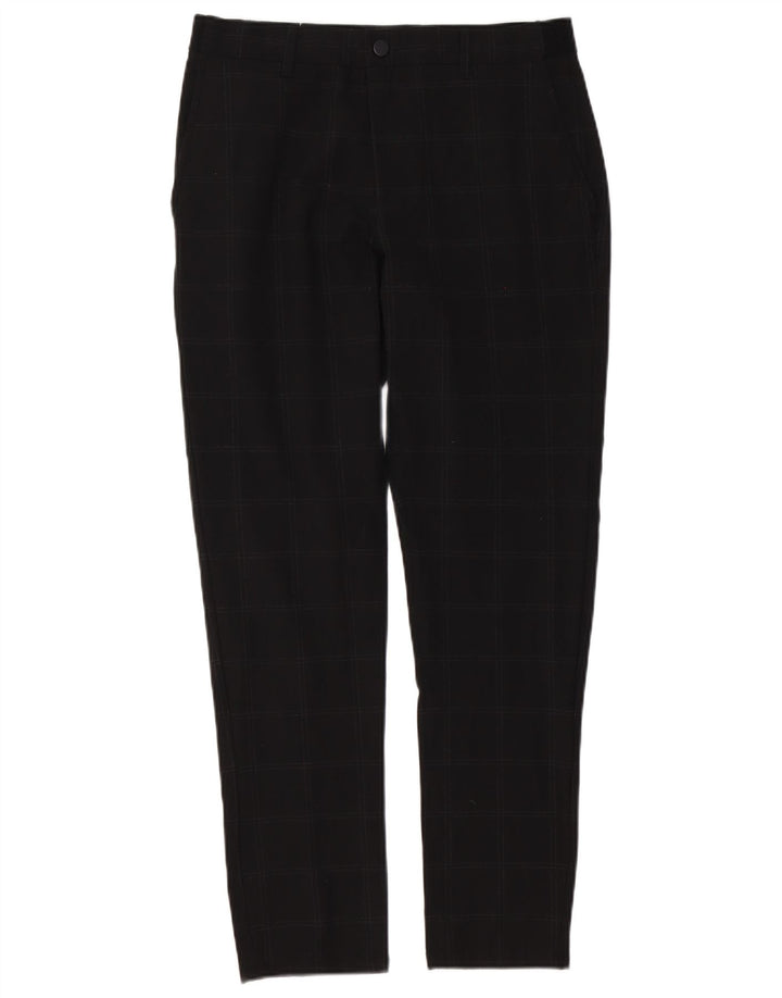 Męskie spodnie typu slim chino Zara, średnie W31 L30, czarna kratka