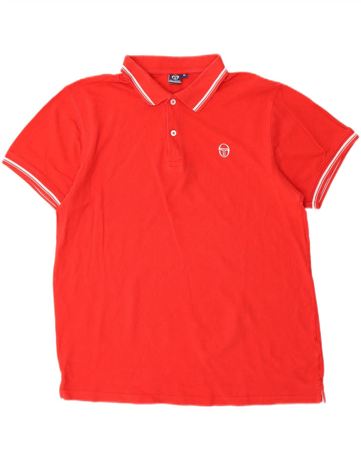 Męska koszulka polo Sergio Tacchini XL, czerwona, bawełniana
