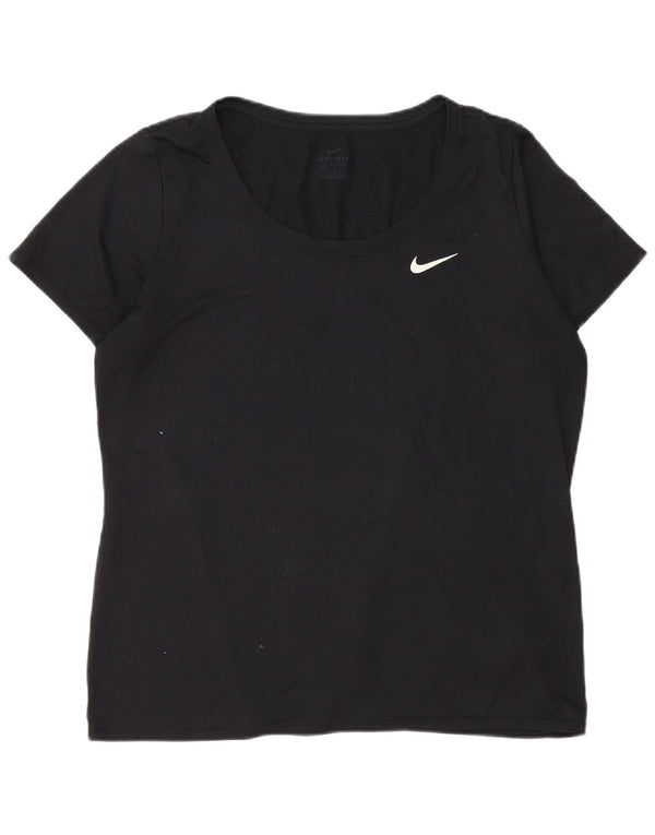 Damska koszulka Nike Dri Fit Top UK 18 XL, czarny poliester