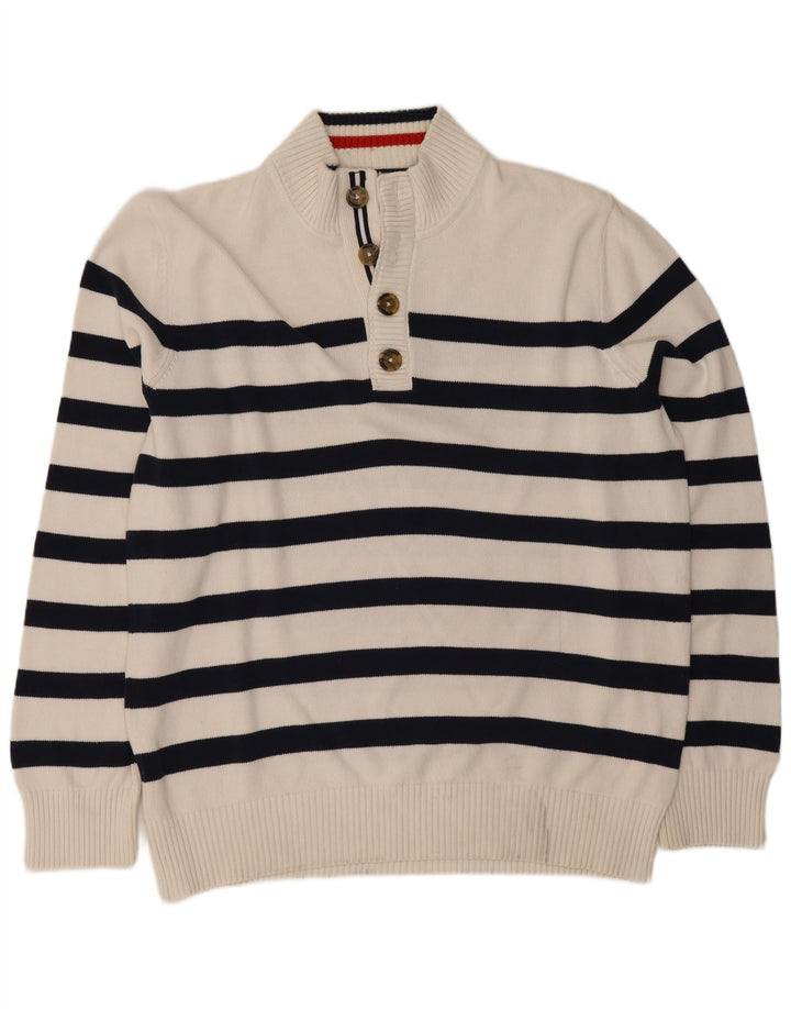 Męski sweter zapinany na guziki Tommy Hilfiger w duże białe paski