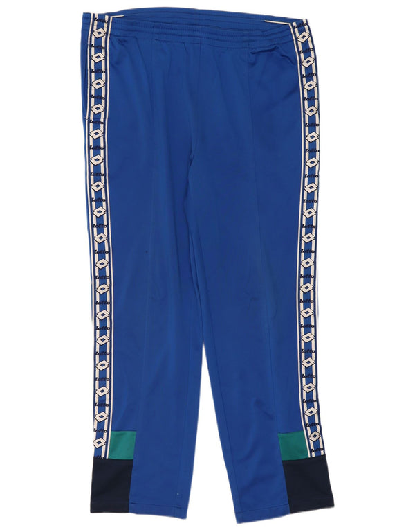 Męskie spodnie dresowe Lotto Graphic UK 42/44 XL Niebieskie bloki kolorów