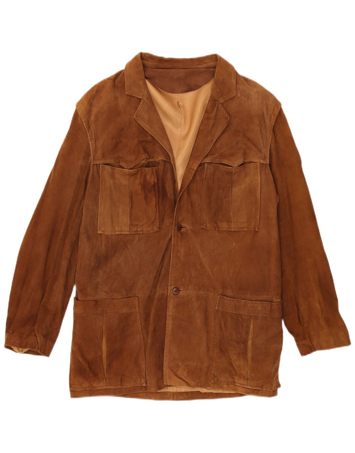 Damska kurtka zamszowa w stylu vintage IT 52 2XL Brązowy zamsz