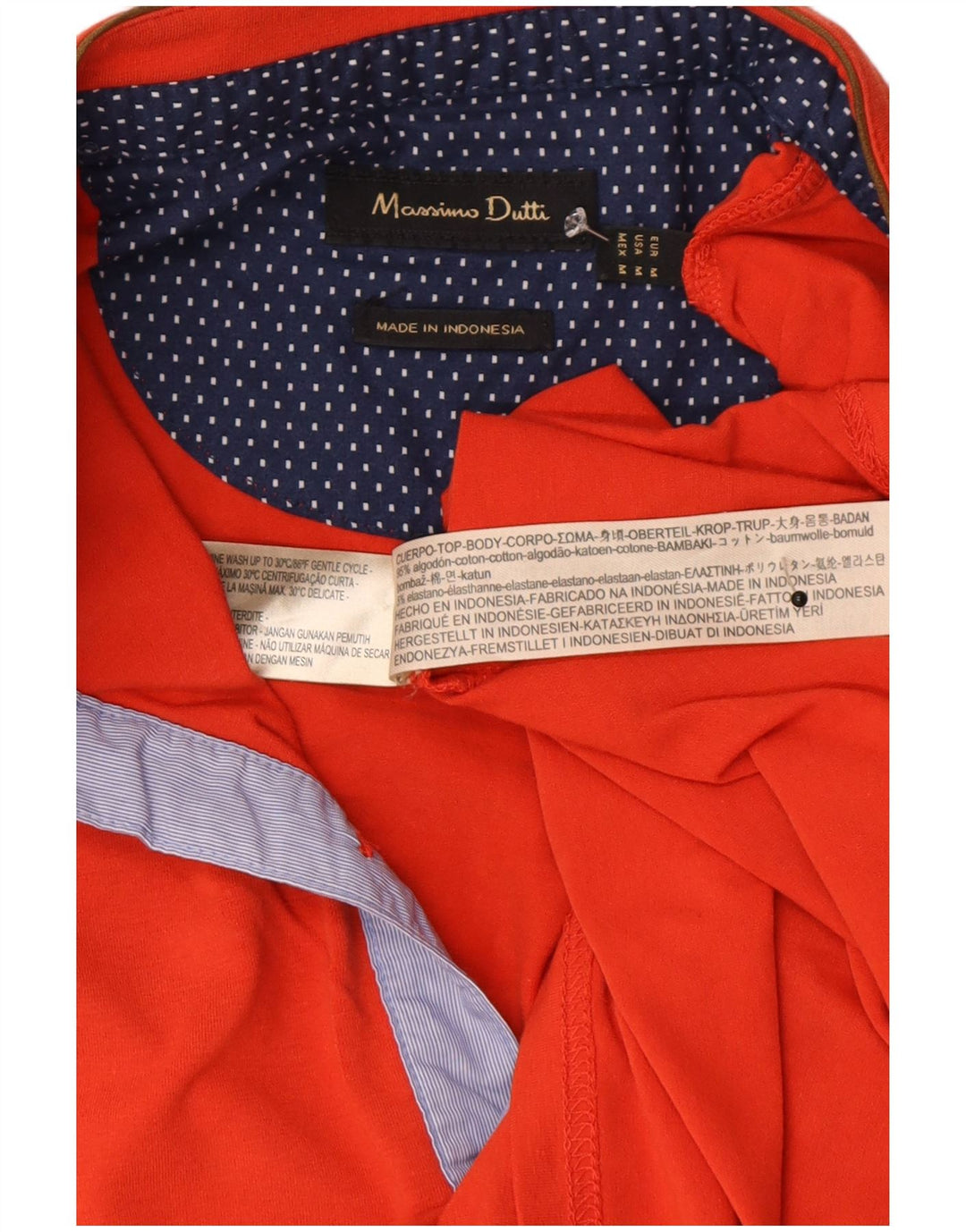 Męska koszulka polo Massimo Dutti, bawełniana, w kolorze średnio czerwonym