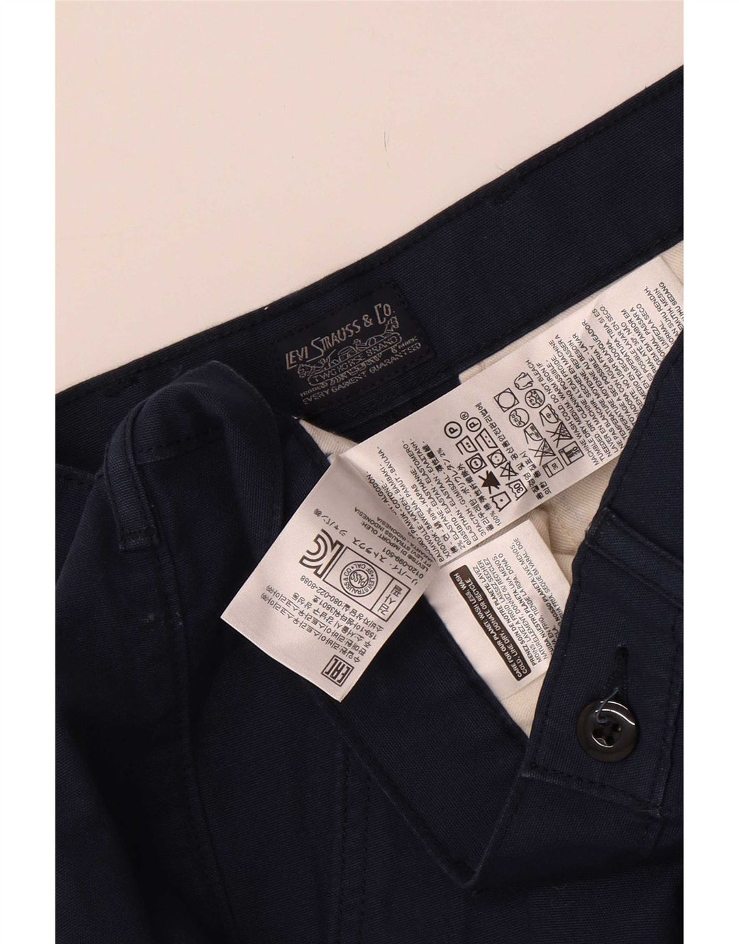 Męskie spodenki Chino Levi's W36, duże, granatowe, bawełniane