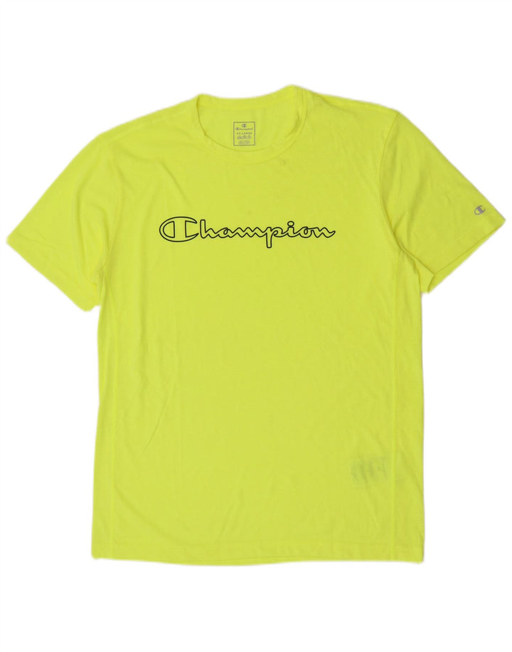 Męski T-shirt z grafiką Champion Top 2XL Żółty poliester