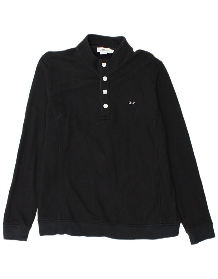 Męska bluza z kapturem i dekoltem w kształcie Vineyard Vines, duża, czarna, bawełniana
