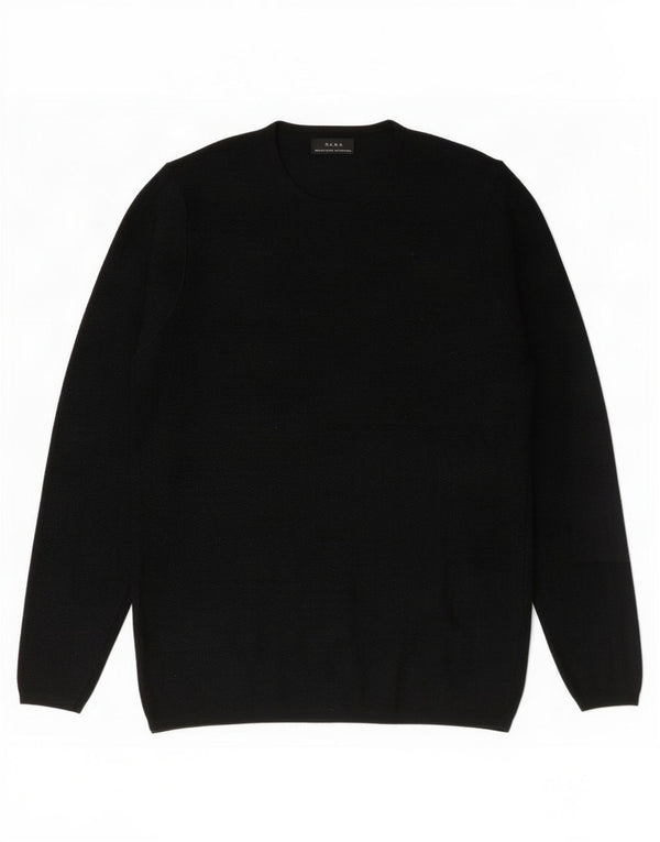 Damski sweter z okrągłym dekoltem Zara UK 10 Small Black Chevron Viscose