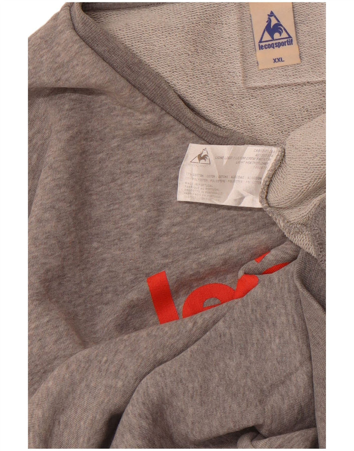 Męski sweter LE COQ SPORTIF z grafiką, 2XL, szary, bawełniany
