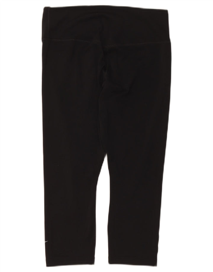 Damskie legginsy NIKE Dri Fit Capri UK 12, średni czarny poliester