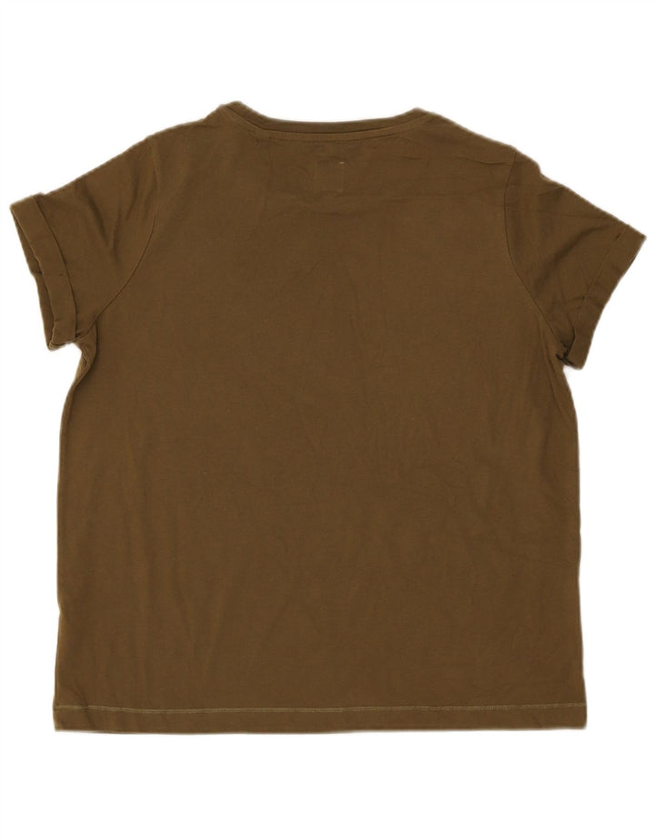 T-shirt damski Jack Wills Top UK 12, średnia bawełna khaki