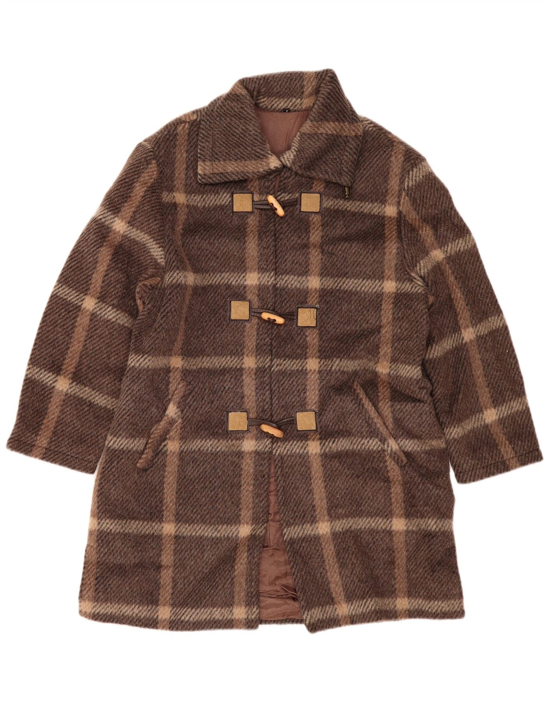 Damska budrysówka VINTAGE US 1 XS, wełniana brązowa kratka