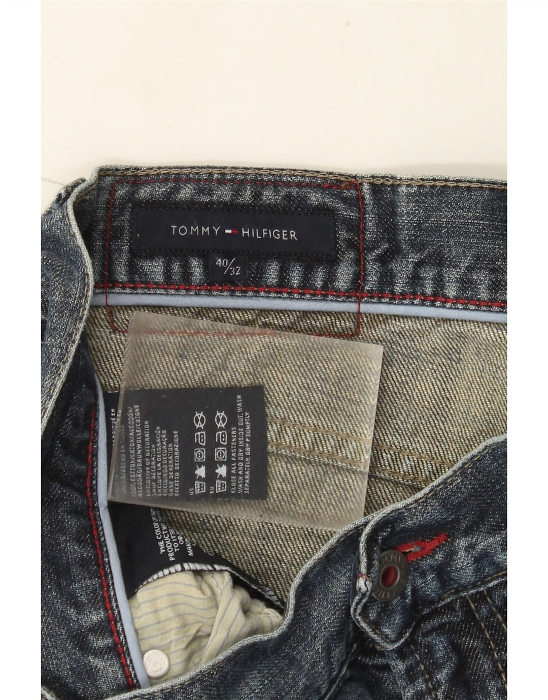 Męskie proste dżinsy Tommy Hilfiger W40 L32 Niebieskie bawełniane
