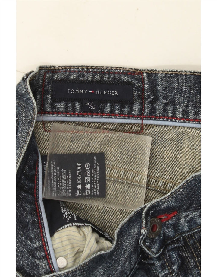 Męskie proste dżinsy Tommy Hilfiger W40 L32 Niebieskie bawełniane