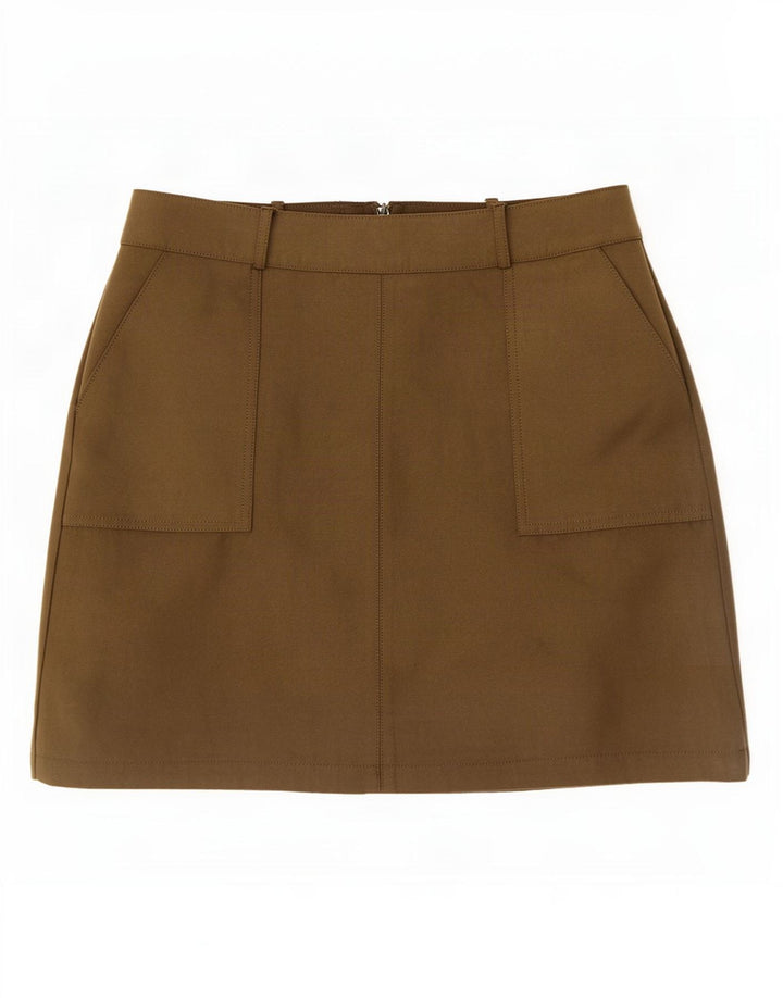 Damska spódniczka mini Oasis UK 12 Medium W30 Khaki Poliester