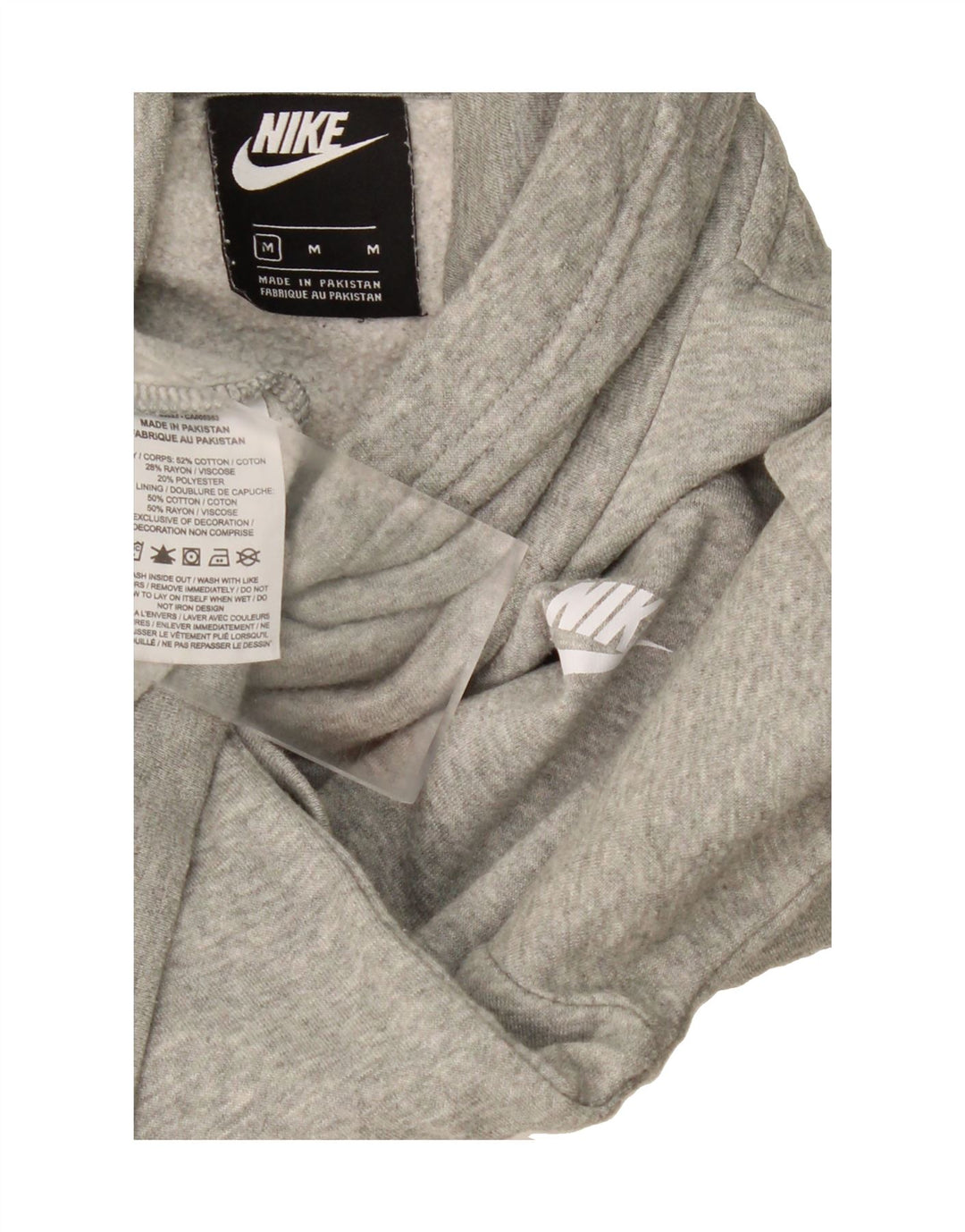 NIKE Womens Hoodie Jumper UK 14 Medium Grey Cotton Vintage Nike and Second-Hand Nike from Messina Hembry 