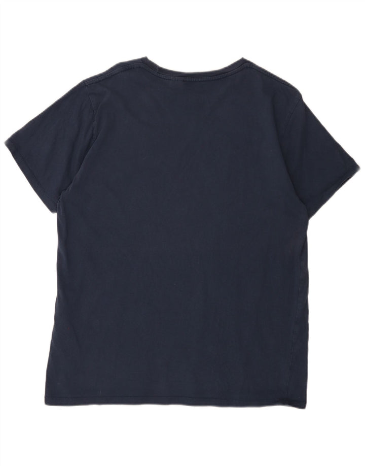 Męski T-shirt z grafiką LEVI'S, duży, granatowy, bawełniany