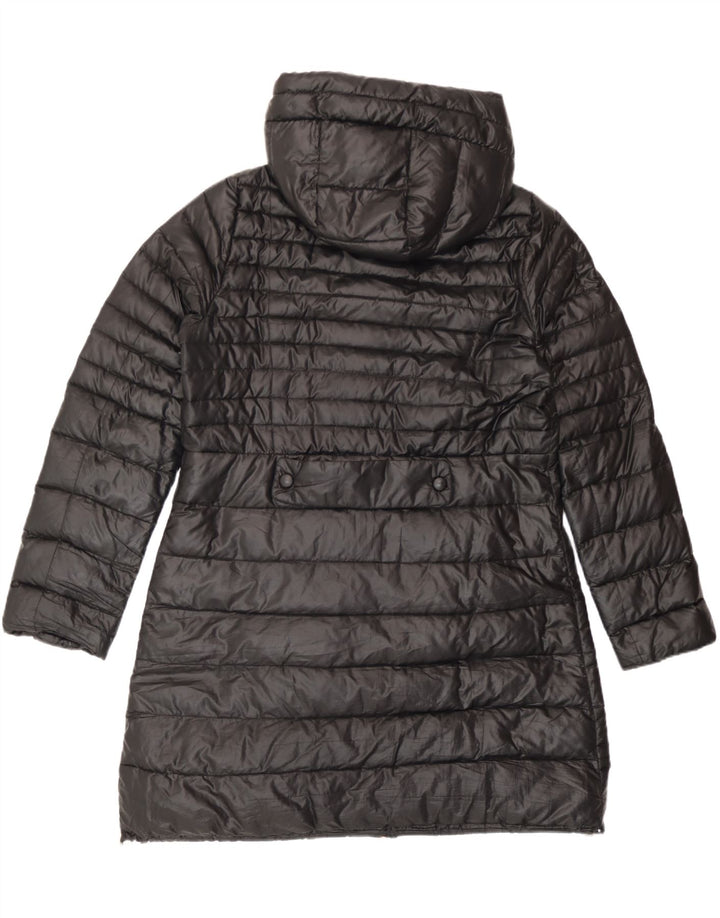 Marella Damski płaszcz z kapturem i ociepleniem UK 16, duży, czarny poliester