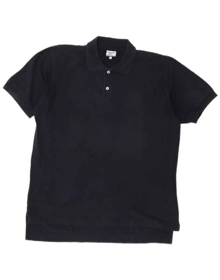 Męska koszulka polo Reebok, duża, granatowa, bawełniana