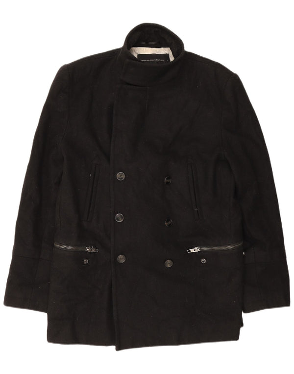 Płaszcz męski French Connection Pea Coat UK 40, duży, czarny