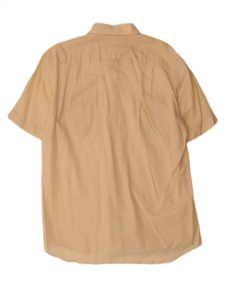 ROCCOBAROCCO Mens Short Sleeve Shirt Size 41 16 Large Beige