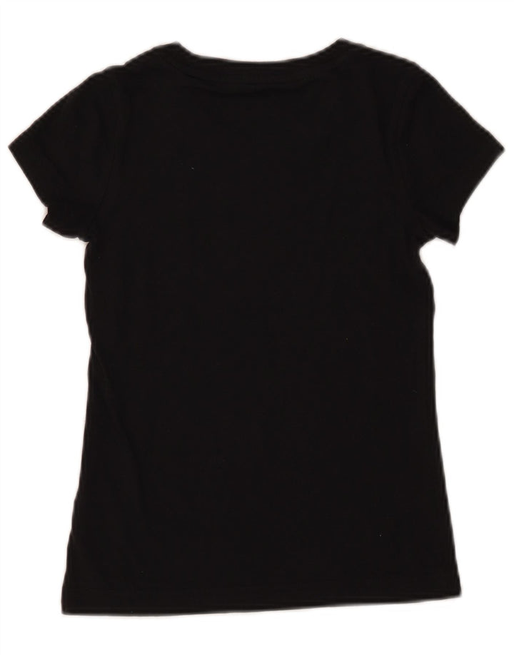 Chłopięcy T-shirt z grafiką ADIDAS, 9-10 lat, czarna bawełna