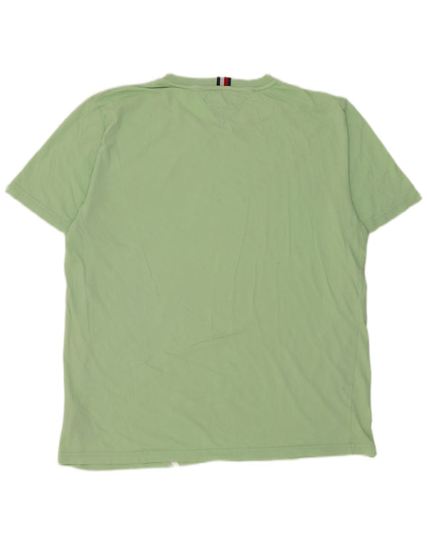 Męska koszulka z grafiką Tommy Hilfiger Top 2XL, zielona bawełna