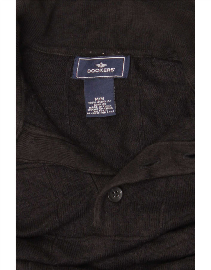 Męski sweter polo Dockers, średni czarny akryl