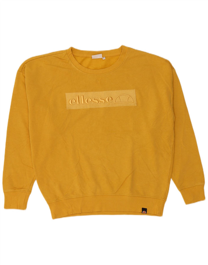 Męska bluza z grafiką Ellesse, średnia żółta bawełna