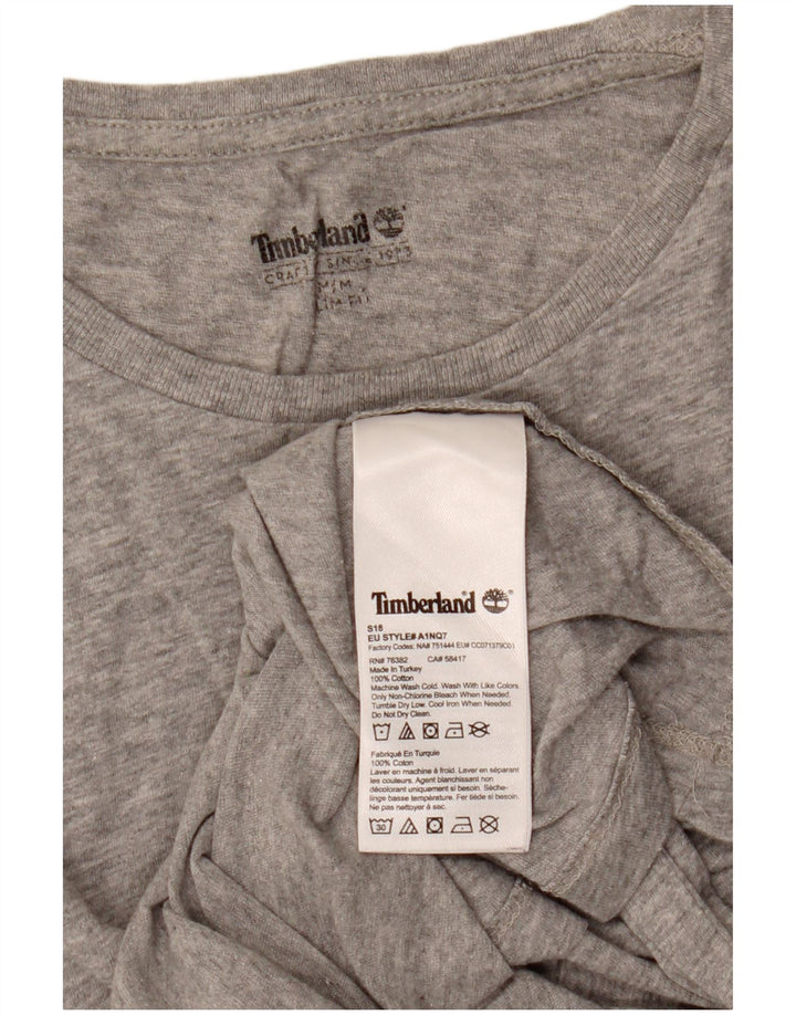 T-shirt męski slim fit Timberland, średnioszary, bawełniany