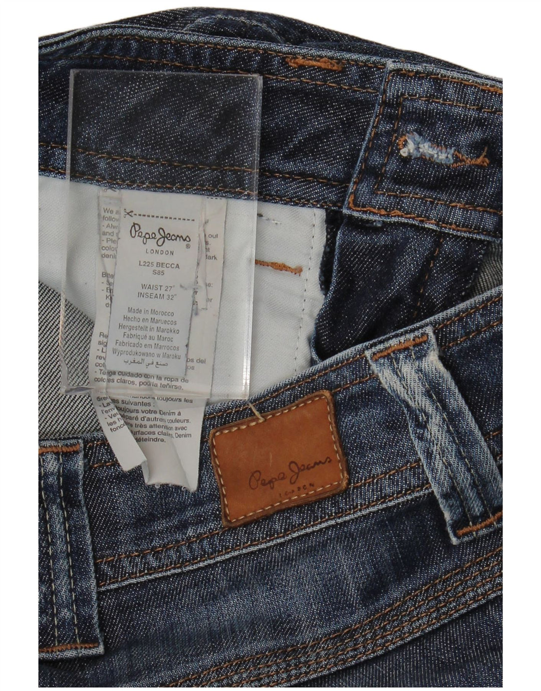 PEPE Jeans Damskie jeansy Bootcut W27 L32 Niebieskie bawełniane