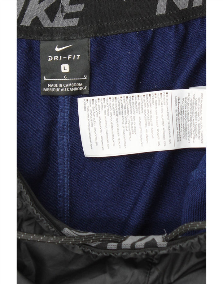 Męskie spodnie dresowe Nike, duże, niebieskie, poliestrowe bloki kolorów