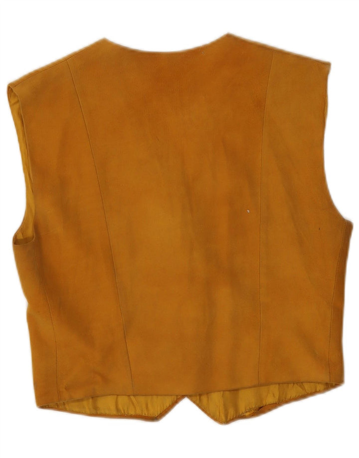Zamszowa kamizelka damska Vintage UK 8 Small Beige