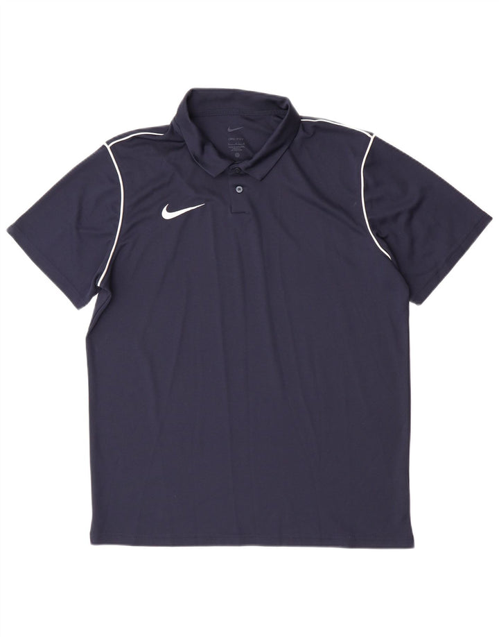 Męska koszulka polo Nike Dri Fit, duża, granatowa