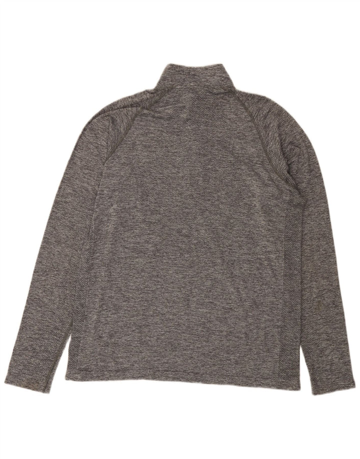 Męski dres EDDIE BAUER z zamkiem błyskawicznym i golfem XL, szary, nakrapiany