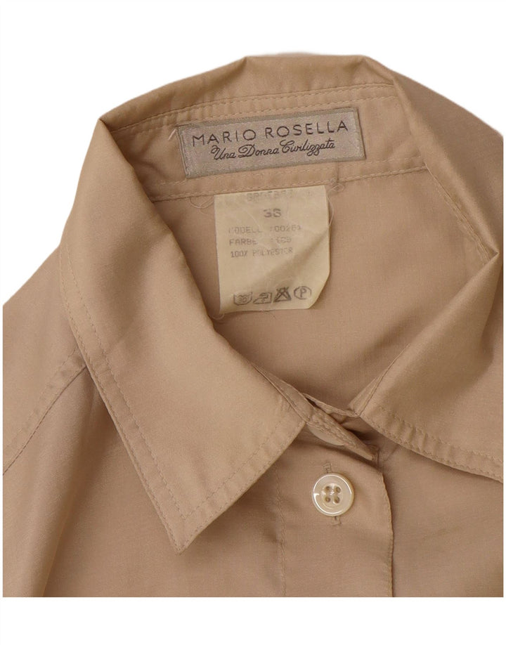 Damska bluzka koszulowa oversize Mario Rosella EU 36, mała, beżowa, poliester
