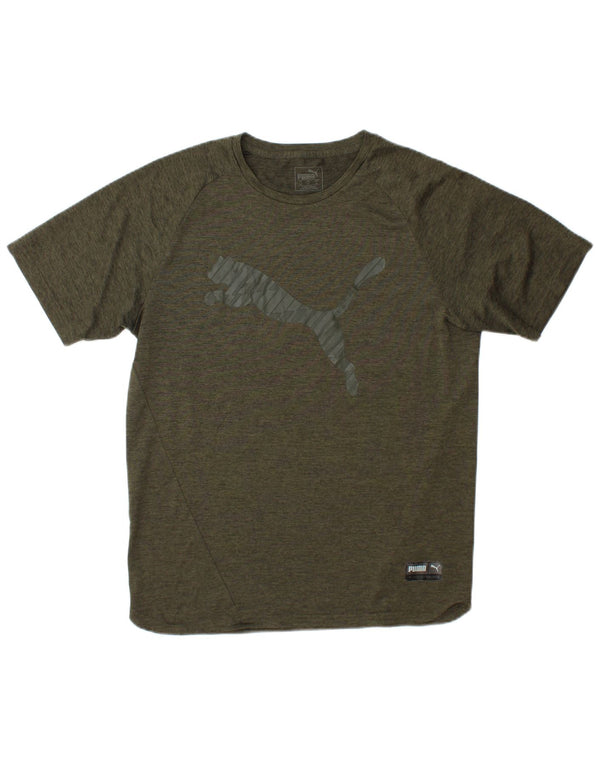 Męski T-shirt Puma z grafiką, mały, khaki, poliester